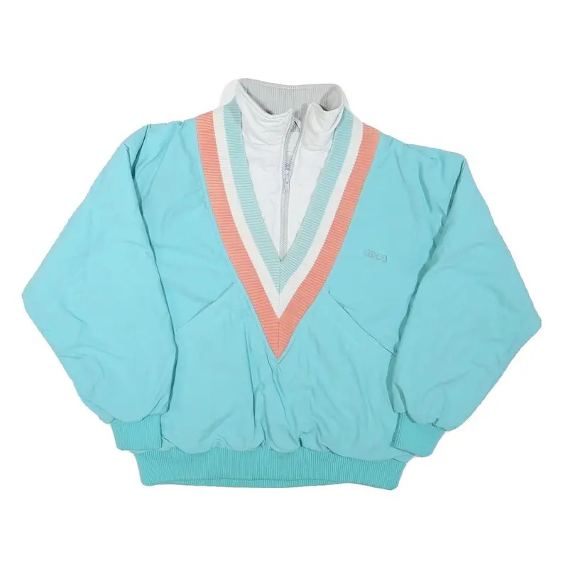 Odlo Womens Blue Zip Jacket L Polyester Blend Colourblock Casual Sport 1
