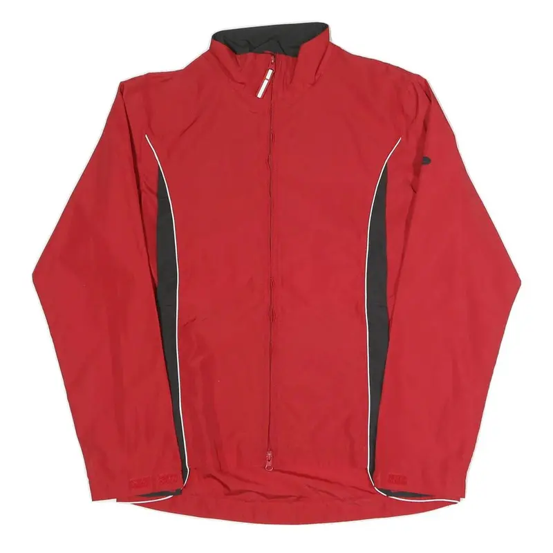 Odlo Womens Red & Black Outdoor Jacket M Polyester Blend Zip Lightweight Sport 1
