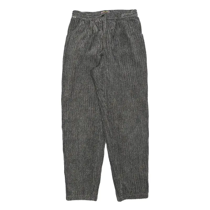 Offshore Womens Grey Cotton Blend Regular Fit Trousers W28 L30 Ribbed Texture 1