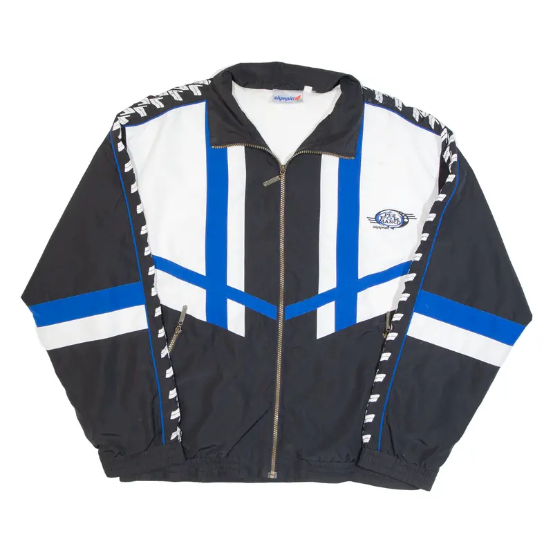 Olympia Mens Track Jacket Black Colourblock Xl 1