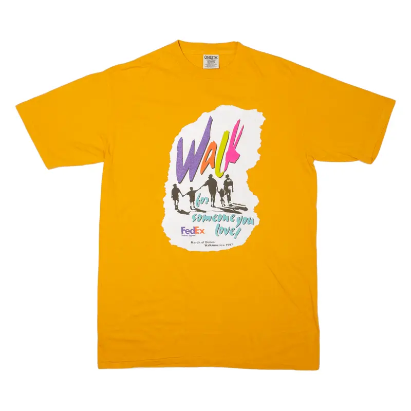 Oneita Walk For Someone You Love Mens T-Shirt Orange M 1