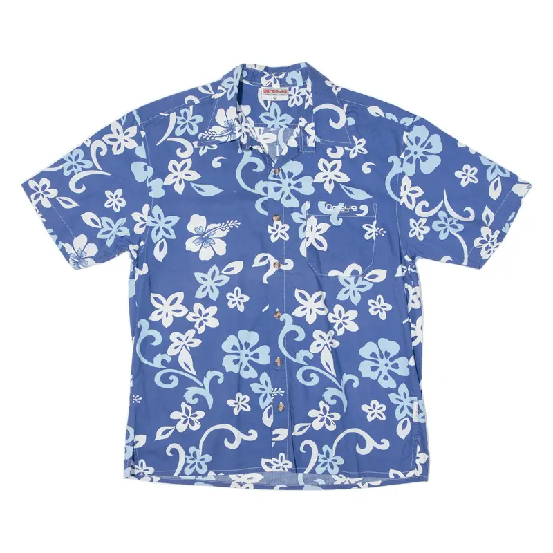 Oneye Mens Shirt Blue Floral M 1