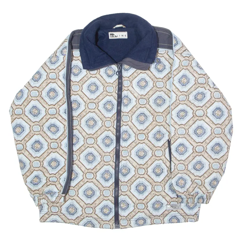 Online Womens Jacket Blue 90S Geometric Uk 14 1