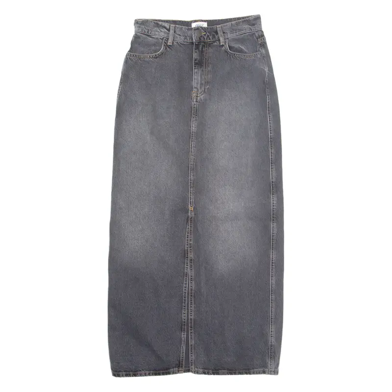 Only Womens Straight Skirt Grey Long Denim Xs 1