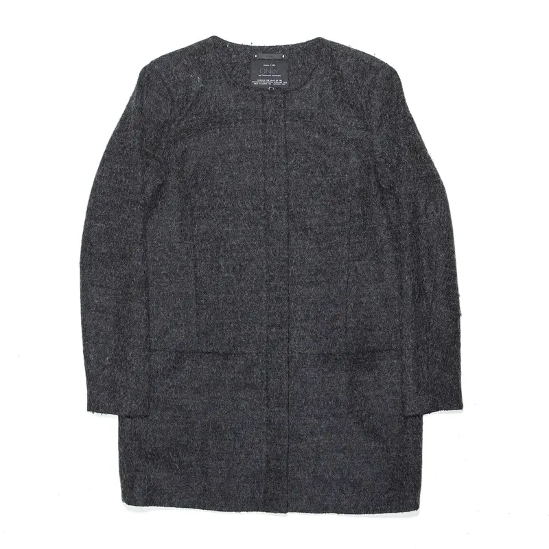 Only Wool Blend Grey Overcoat Jacket Womens M 1