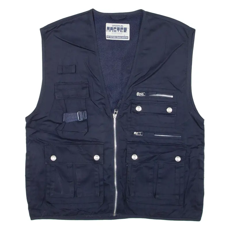 Original Master Sportswear Utility Mens Gilet Blue L 1