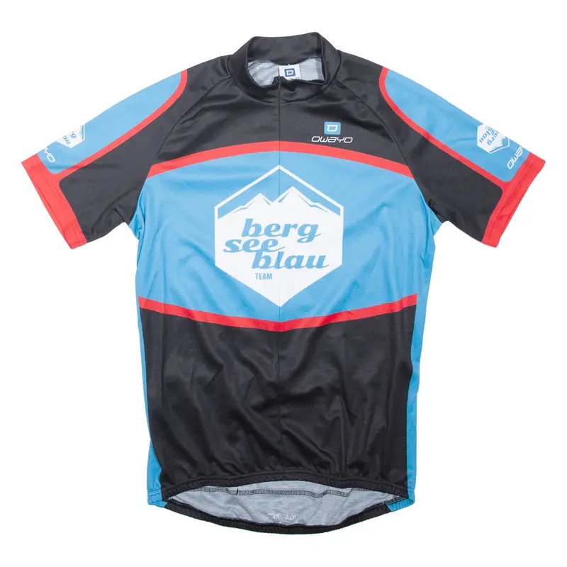 Owayo 3/4 Zip Cycling Shirt Mens Jersey Blue L 1