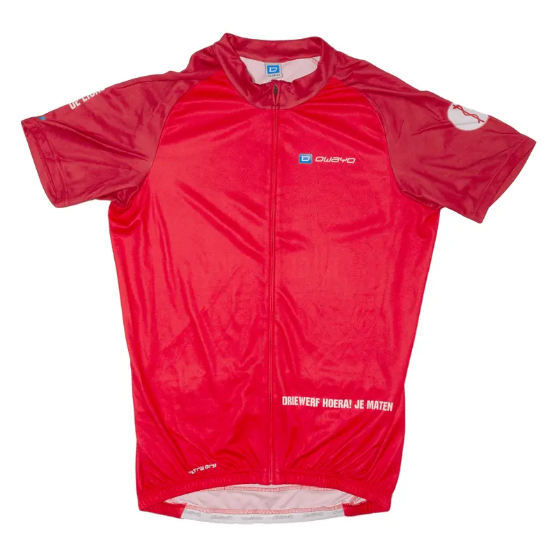 Owayo Cycling Shirt Full Zip Mens Jersey Red L 1