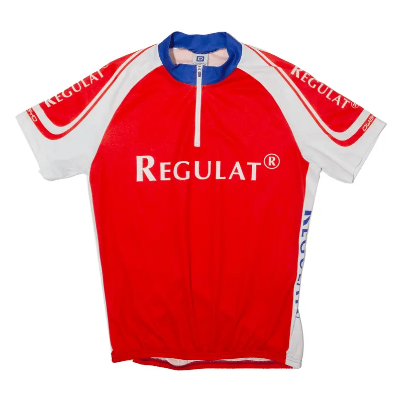 Owayo Cycling Shirt Mens Jersey Orange 1/4 Zip L 1