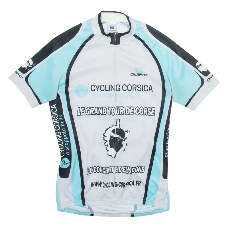 Owayo Full Zip Cycling Mens Jersey Blue M 1