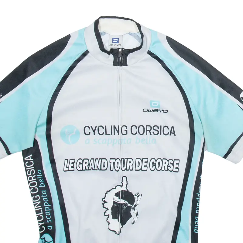 Owayo Full Zip Cycling Mens Jersey Blue M 2