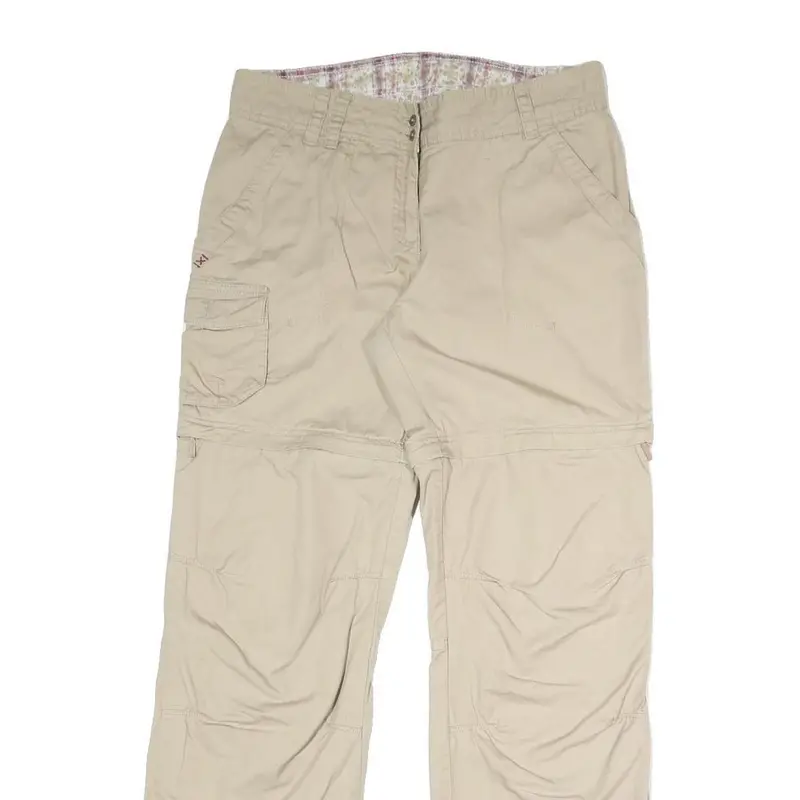 Oxyline Womens Beige Relaxed Straight Trousers W31 L32 Casual Zip Pocket 2