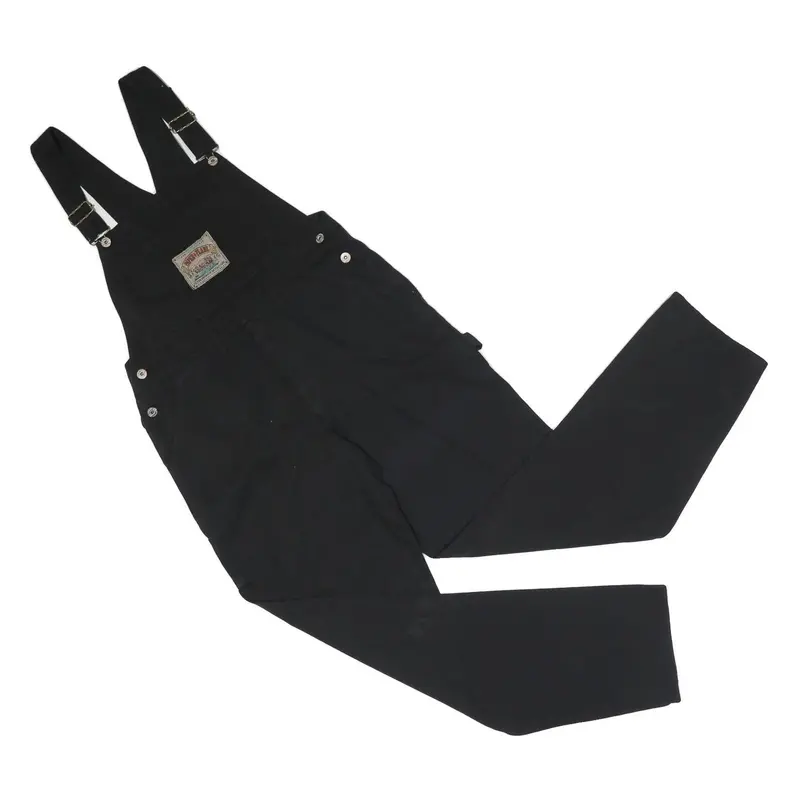 Paper And Plane Womens Black Cotton Blend Slim Fit Dungarees M W38 L31 Casual 1