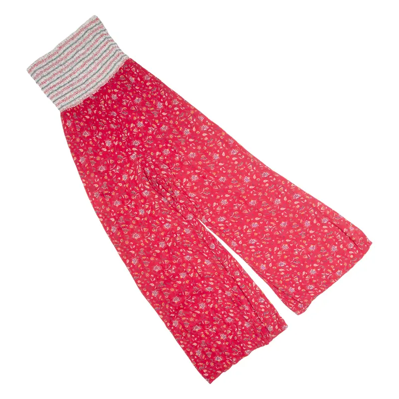 Paprika Womens Jumpsuit Red Floral Wide-Leg S 1