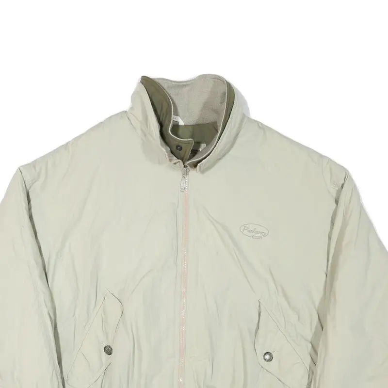 Parkway Mens Beige Outdoor Jacket L Polyester Blend Zip Plain Casual Lightweight 2