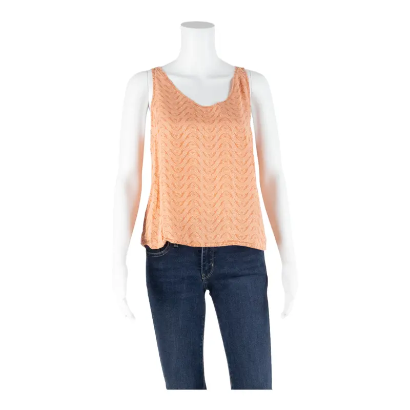 Patagonia Womens Printed Vest Orange Sleeveless Spotted S 1