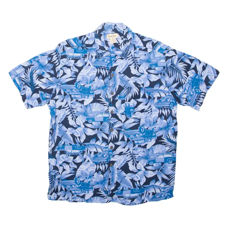 Pauana Jack Cars Mens Shirt Blue Floral M 1