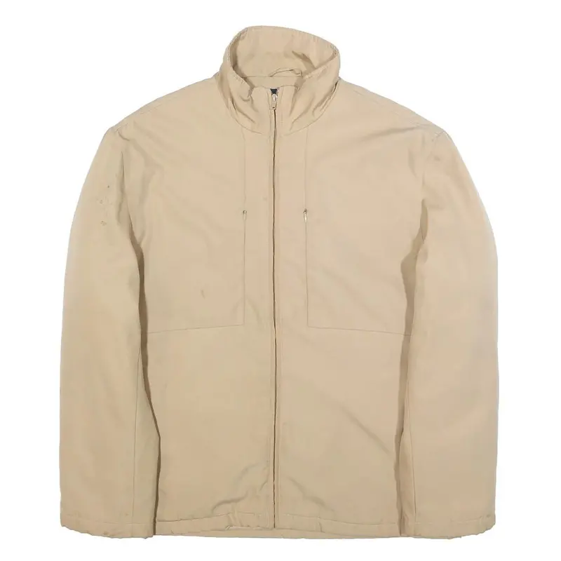 Paul & Shark Mens Beige Jacket M Polyester Blend Plain Zip Casual Outerwear 1