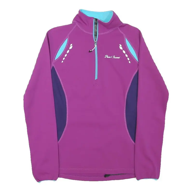 Pearl Izumi Womens Purple & Blue 1/4 Zip Sweatshirt S Cycling Activewear 1