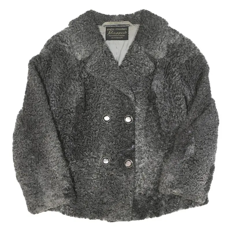 Pelz-Moden Schappert Womens Grey Cotton Blend Button Jacket S Woven Textured 1