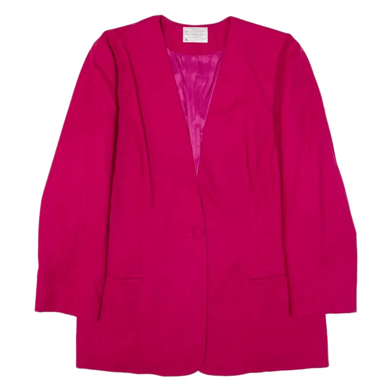 Pendleton Womens Blazer Jacket Pink Knit Wool L 1