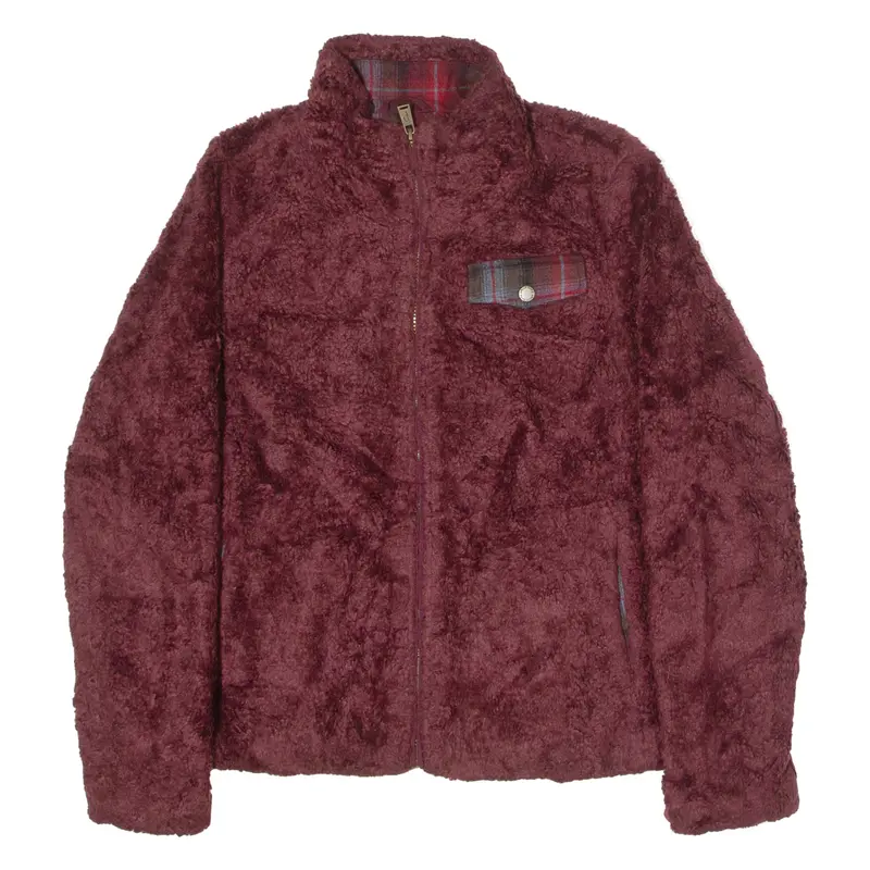 Pendleton Womens Fleece Jacket Maroon M 1