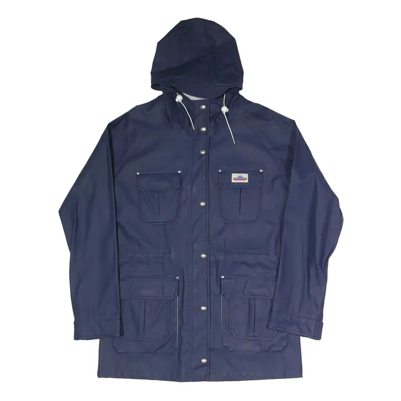 Penfield Womens Blue Jacket L Polyester Blend Plain Hooded Zip Outdoor Casual 1