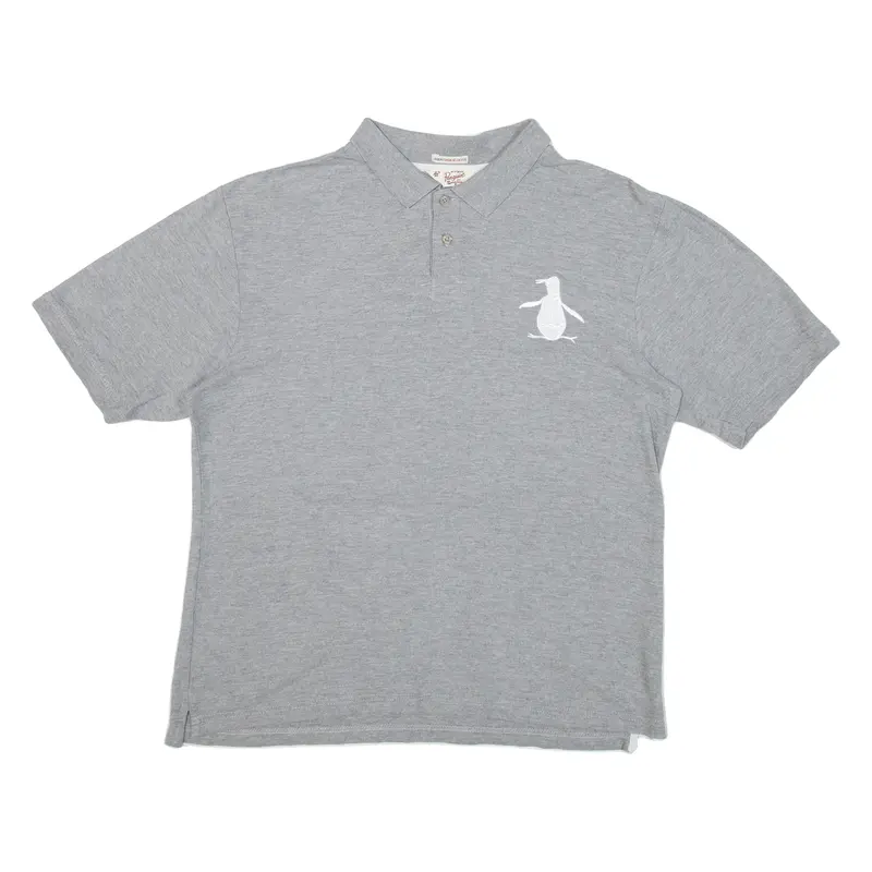 Penguin Heritage Slim Fit Mens Polo Shirt Grey L 1