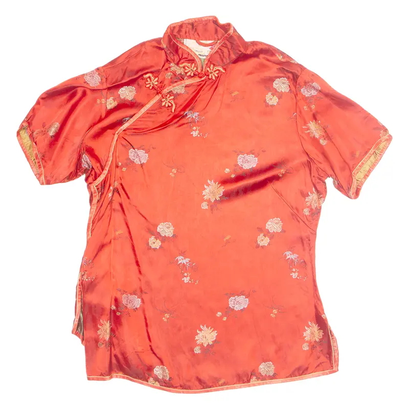 Peony Womens Printed Blouse Red Floral S 1