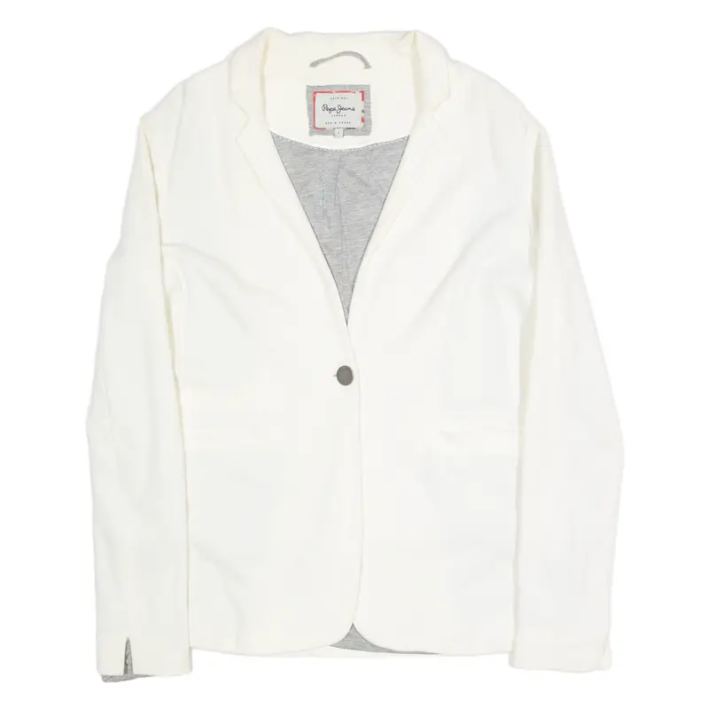 Pepe Jeans Womens Blazer Jacket Cream L 1