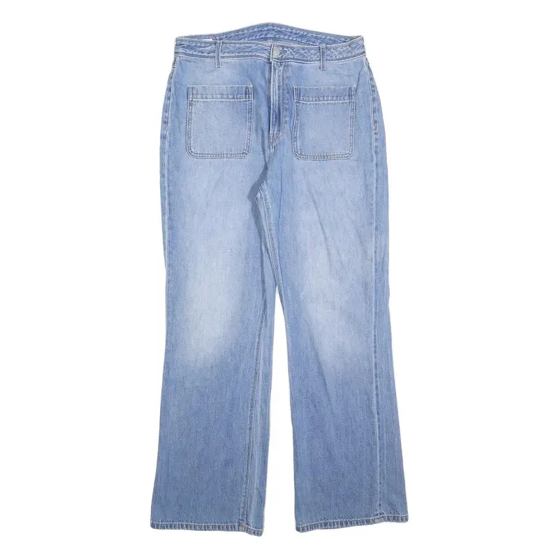 Pepe Jeans Womens Regular Blue Denim Straight Jeans W33 L32 Classic Cotton Zip 1