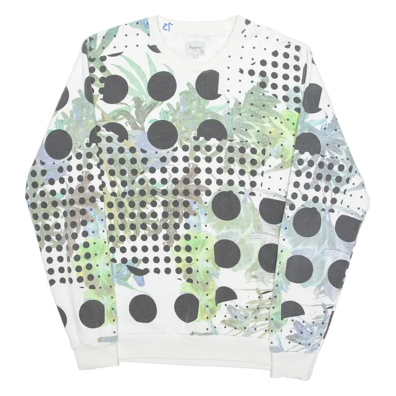 Pepe Jeans Womens Sweatshirt White Crew Neck L 1