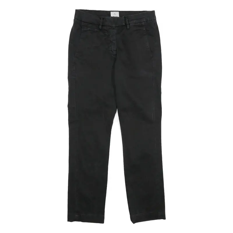 Peuterey Womens Cotton Blend Black Regular Fit Straight Trousers W26 L27 1