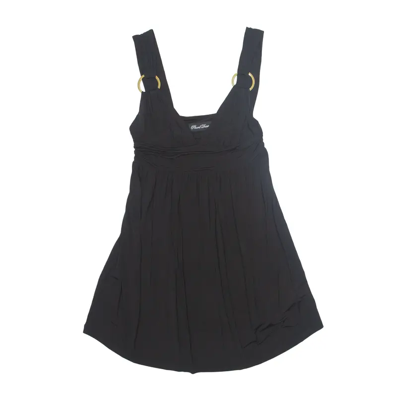 Phard Diamond Womens Fit & Flare Dress Black Viscose Sleeveless Short S 1