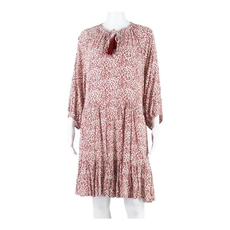 Phase Eight Womens Fit & Flare Dress Red Crazy Pattern Knee Length Uk 14 1