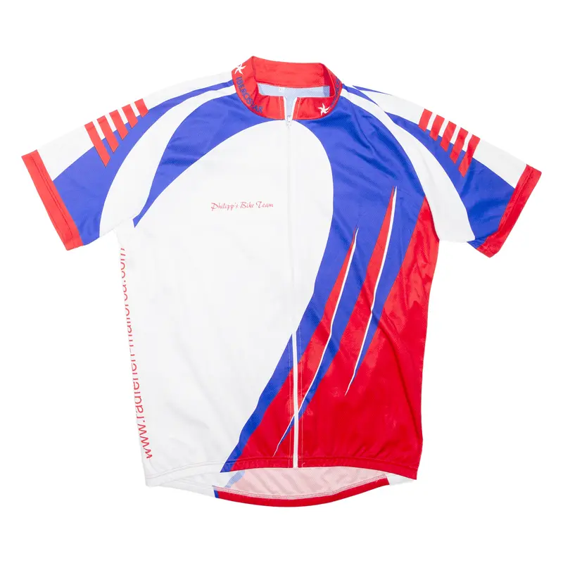 Phillip's Bike Team Full Zip Cycling Shirt Mens Jersey White Xl 1