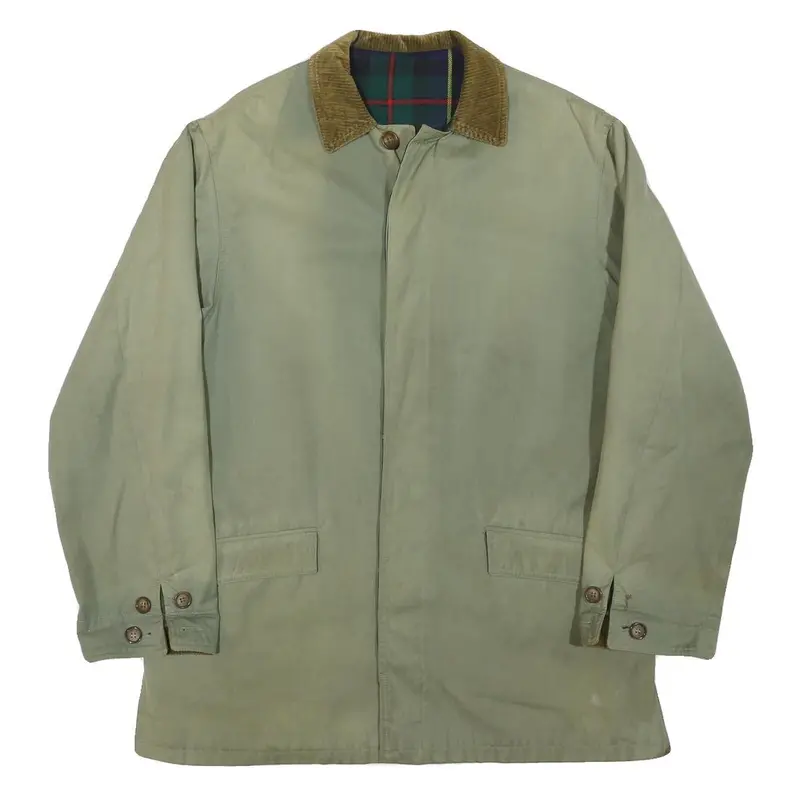 Phist Mens Beige Cotton Blend Classic Jacket L Button Closure Corduroy Collar 1