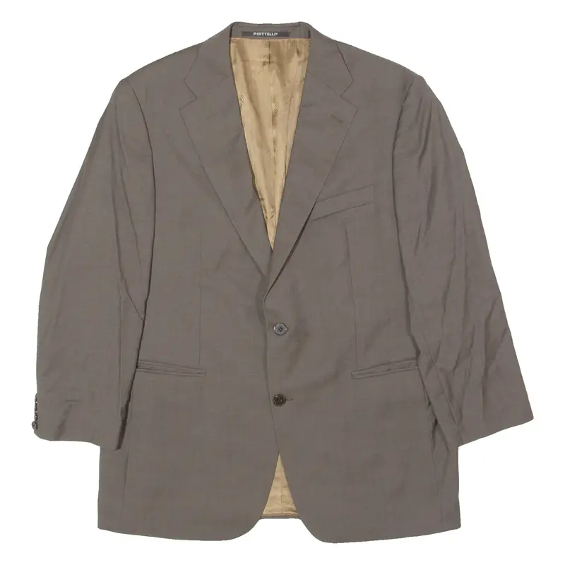 Piattelli Mens Blazer Jacket Grey Wool L 1