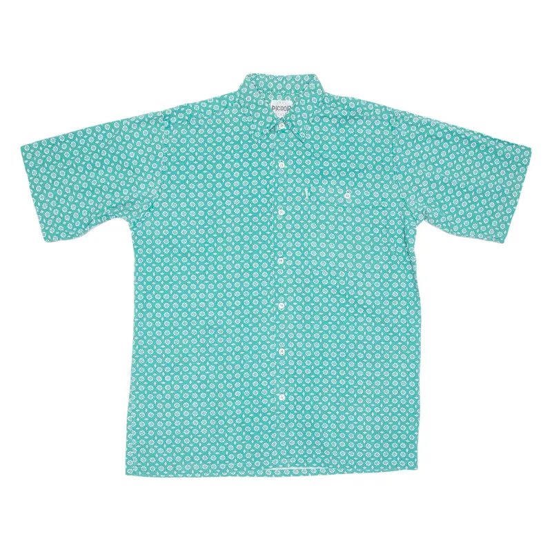 Picdor Mens Shirt Green Geometric M 1