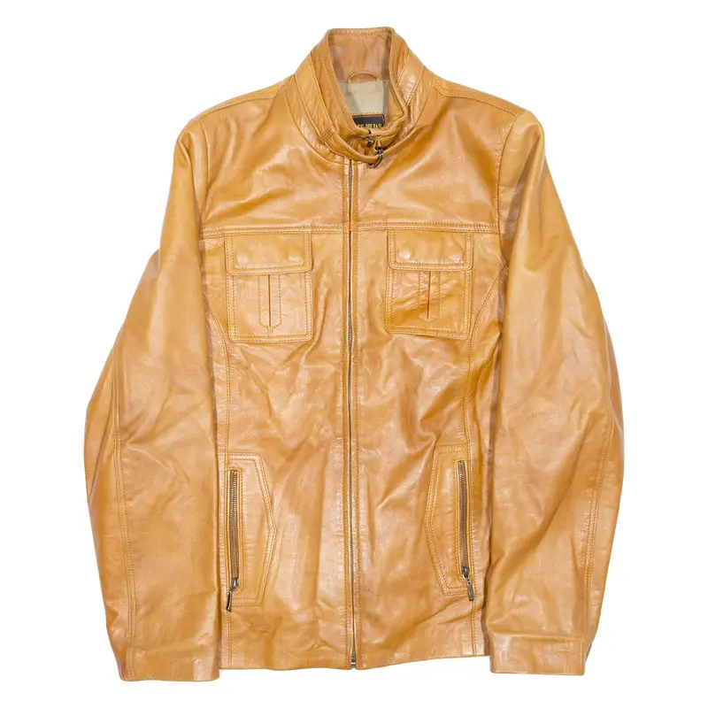 Pieles Mijas Belted Womens Jacket Brown Leather M 1