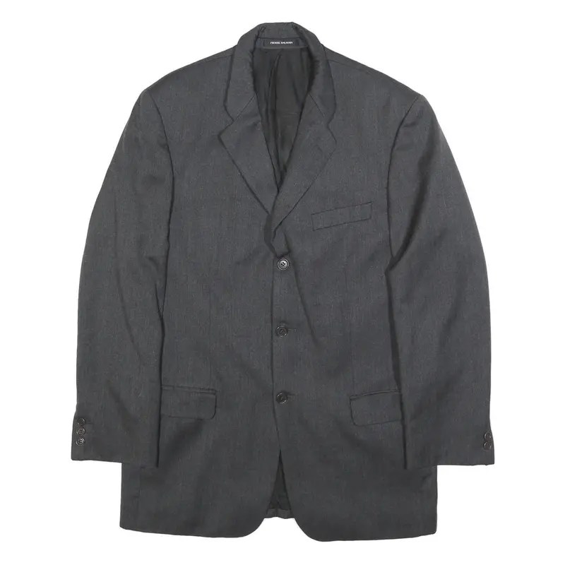 Pierre Balmain Mens Grey Wool Blend Jacket L Button Classic Formal Tailored 1