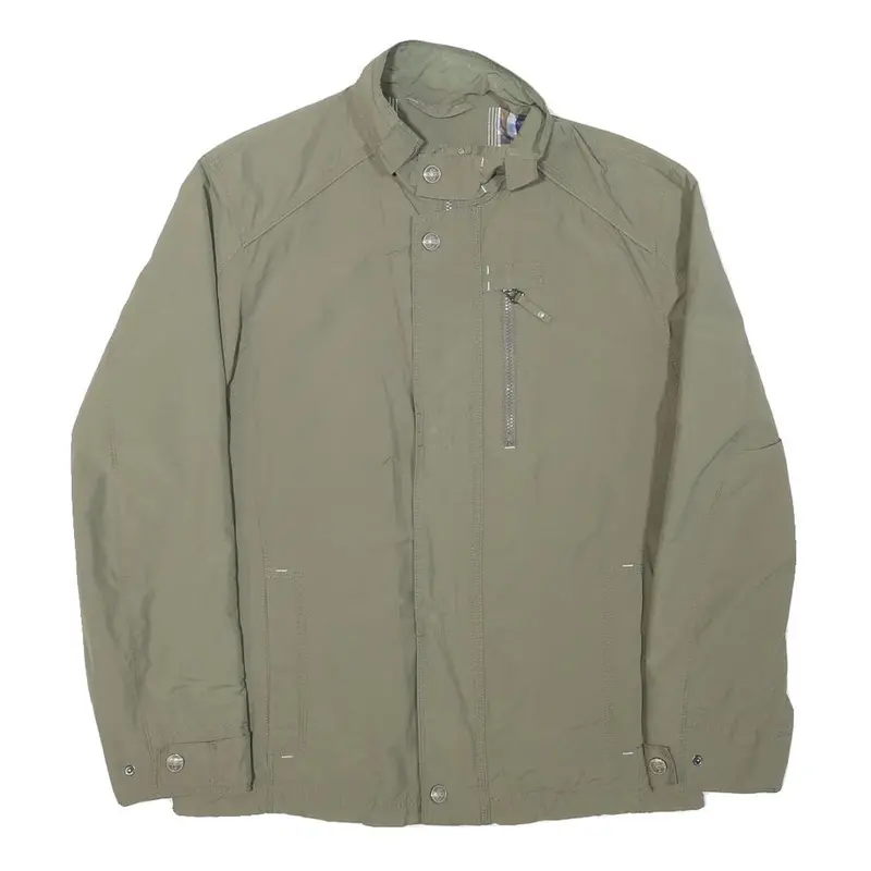 Pierre Cardin Mens Beige Jacket M Polyester Blend Plain Zip Casual Lightweight 1
