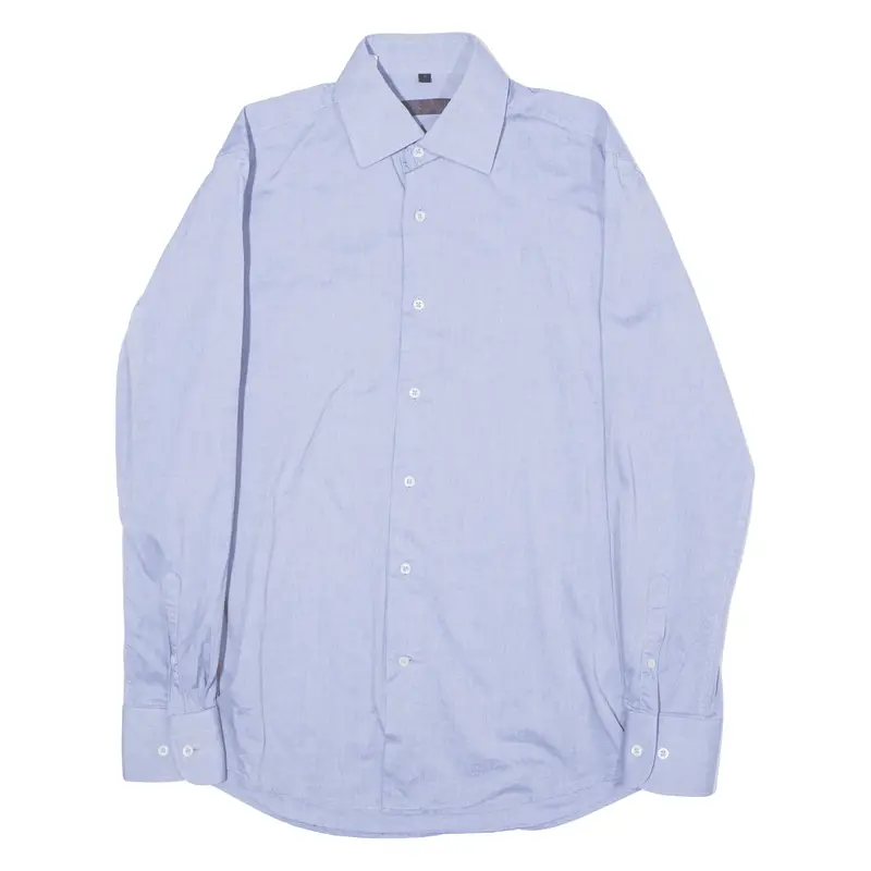 Pierre Cardin Mens Formal Shirt Blue Long Sleeve S 1