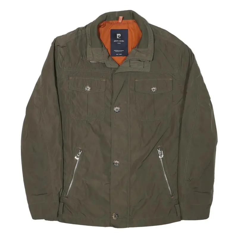 Pierre Cardin Mens Green Zip Jacket M Polyester Blend Casual Outerwear 1