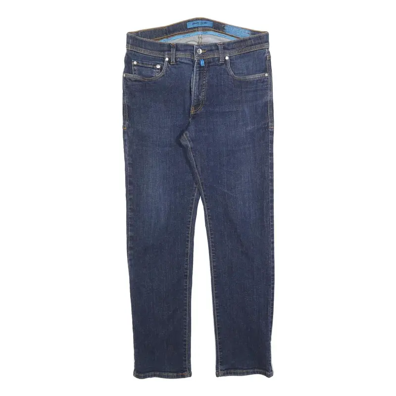 Pierre Cardin Mens Jeans Blue Slim Straight Denim Medium W34 L30 Stylish Zip 1