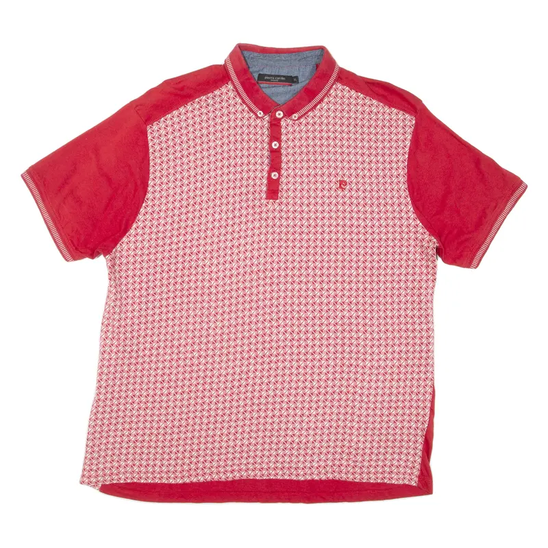 Pierre Cardin Mens Polo Shirt Red Check Xl 1