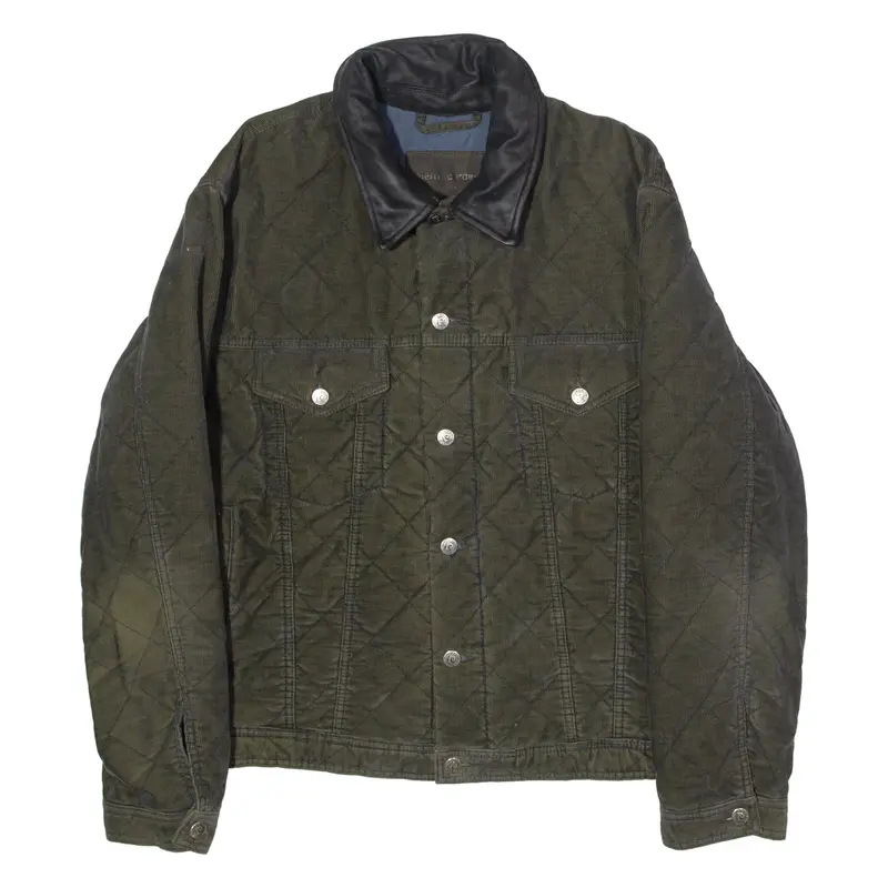 Pierre Cardin Mens Quilted Jacket Grey Diamond L 1
