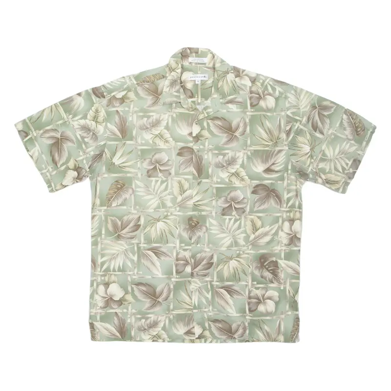 Pierre Cardin Mens Shirt Green Floral M 1