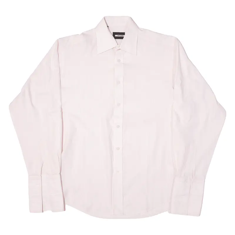 Pierre Cardin Mens Shirt Pink Striped Long Sleeve M 1