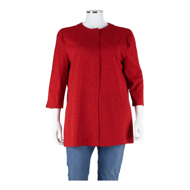 Pierre Cardin Womens Blouse Red 3/4 Sleeve L 1